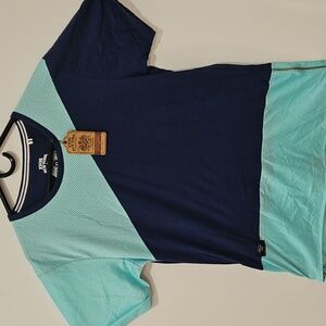 Brand New Men's Blue and Teal Polo Shirt